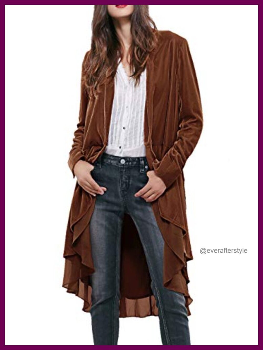 R.Vivimos Women's Velvet Blazer Coat Casual Long Sleeve Jacket